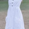 Amarillo All Cotton Dress In White - Image 2
