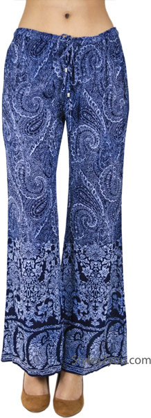 bell-bottomed paisley pants